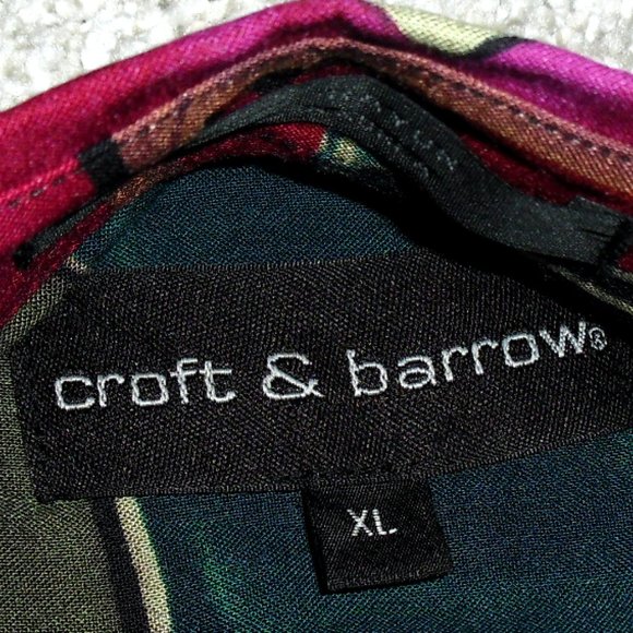 Croft & Barrow Mens sz. XL Button Down Vintage 90s Shirt Fresh Prince of Bel Air - Picture 2 of 3